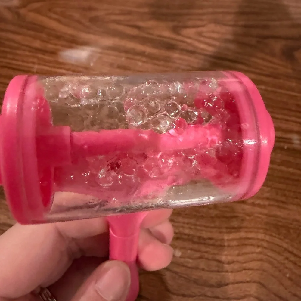 Pink Roller with Bead-Filled Cylinder